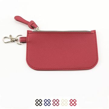Picture of Mini Zipped Pouch with Bag Clip in Recycled Como Vegan PU.