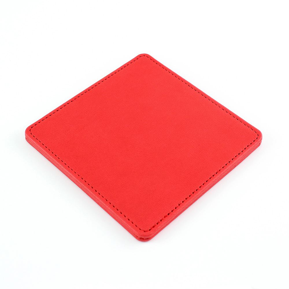  Deluxe Square Coaster  in Soft Touch Vegan Torino PU. 