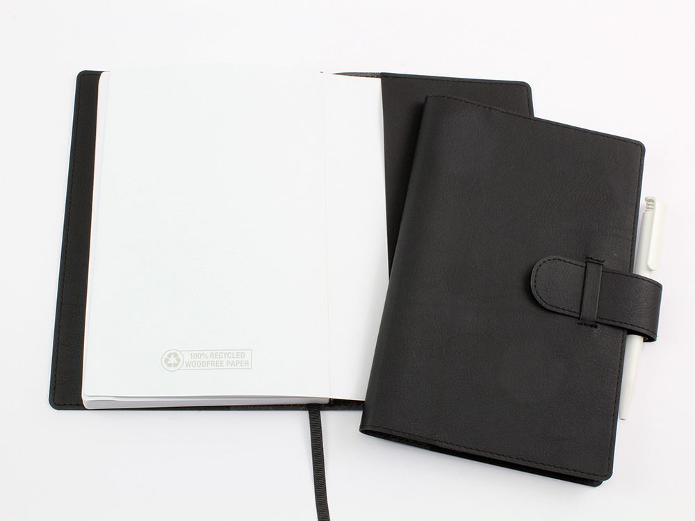 Biodegradable Notebook Wallet with   100% Recycled Lined Book