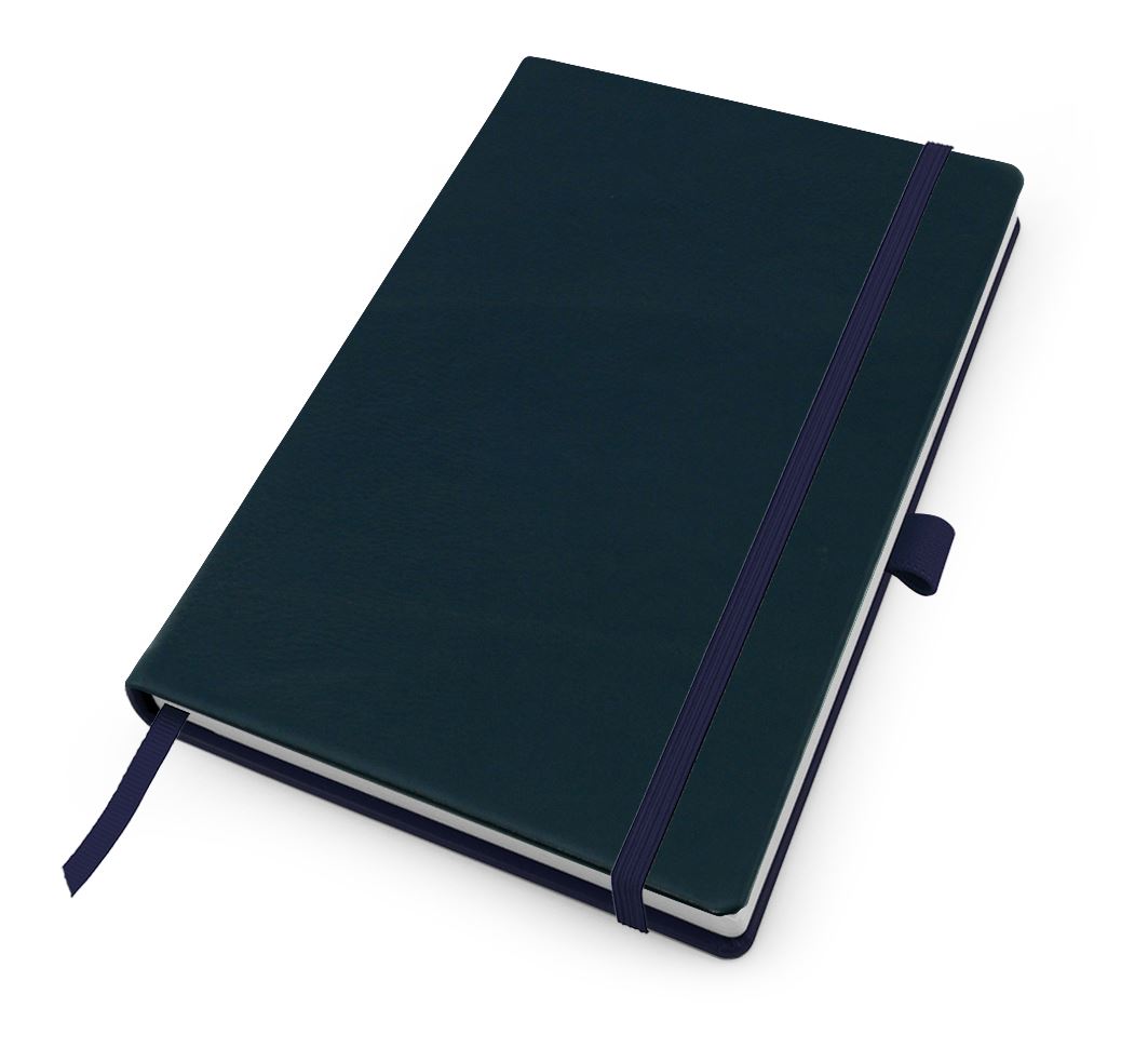 Sandringham Nappa Leather Colours, A5 Casebound Notebook with Elastic Strap