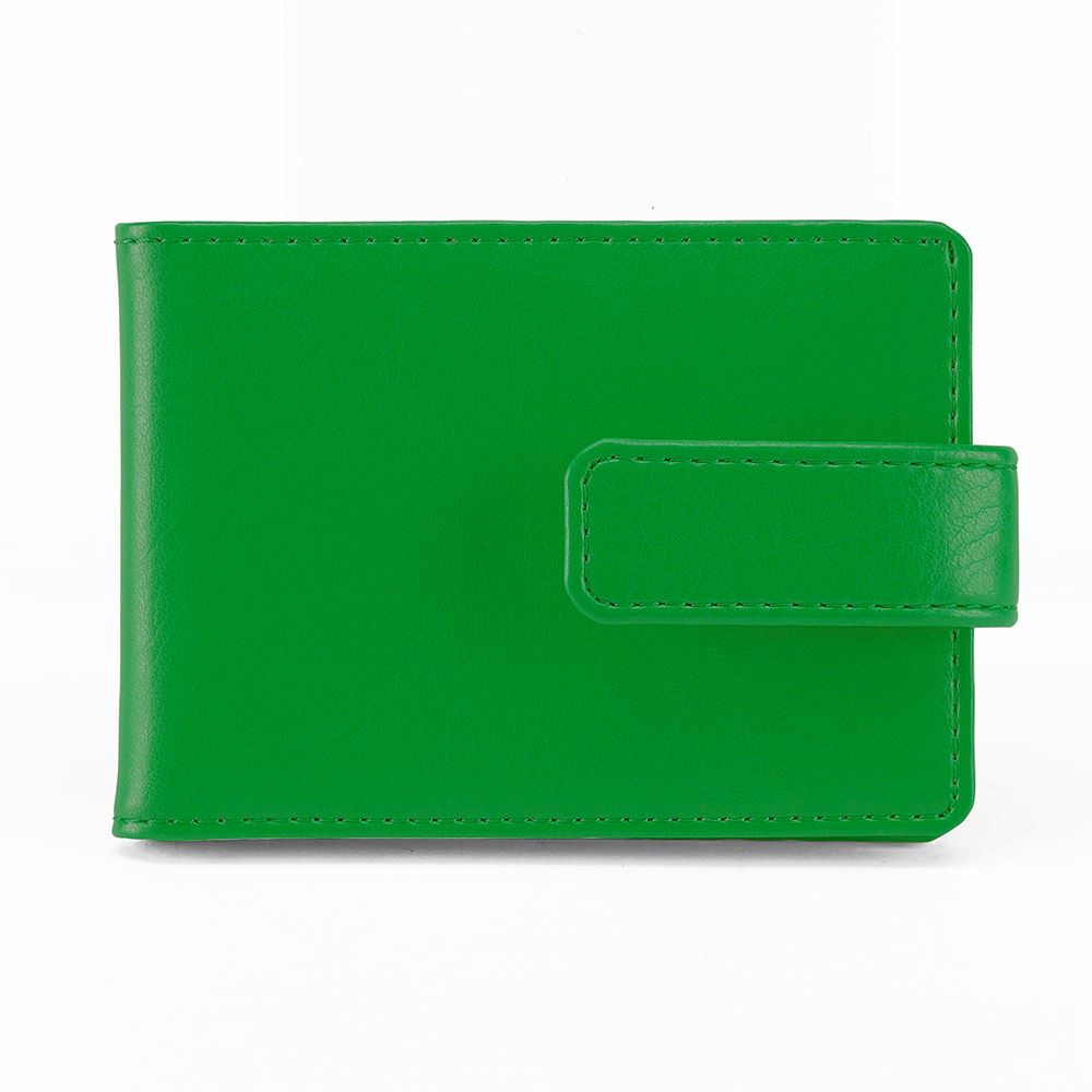 Deluxe Credit Card Case with a Strap in Belluno, a vegan coloured leatherette with a subtle grain.