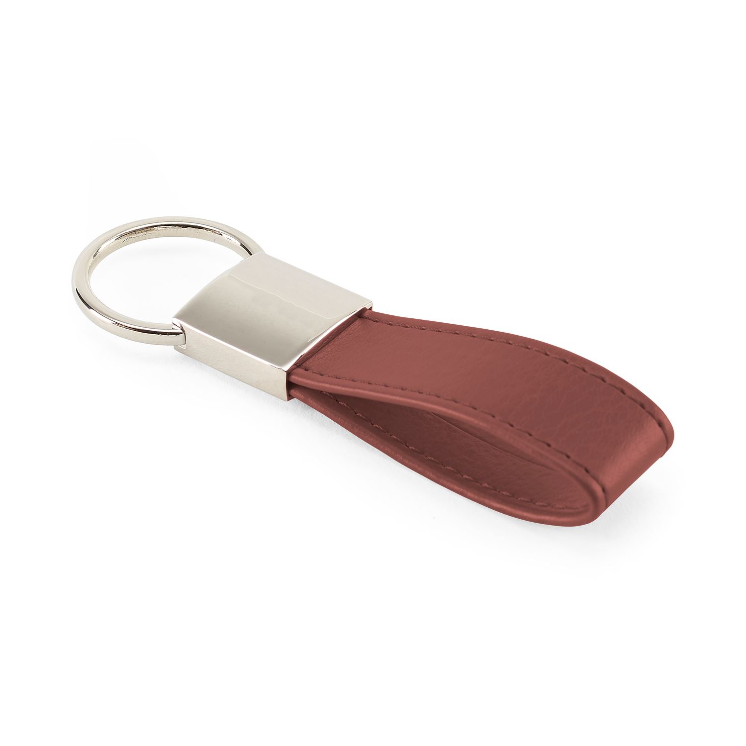Deluxe Mini Loop Key Fob in Belluno, a vegan coloured leatherette with a subtle grain.