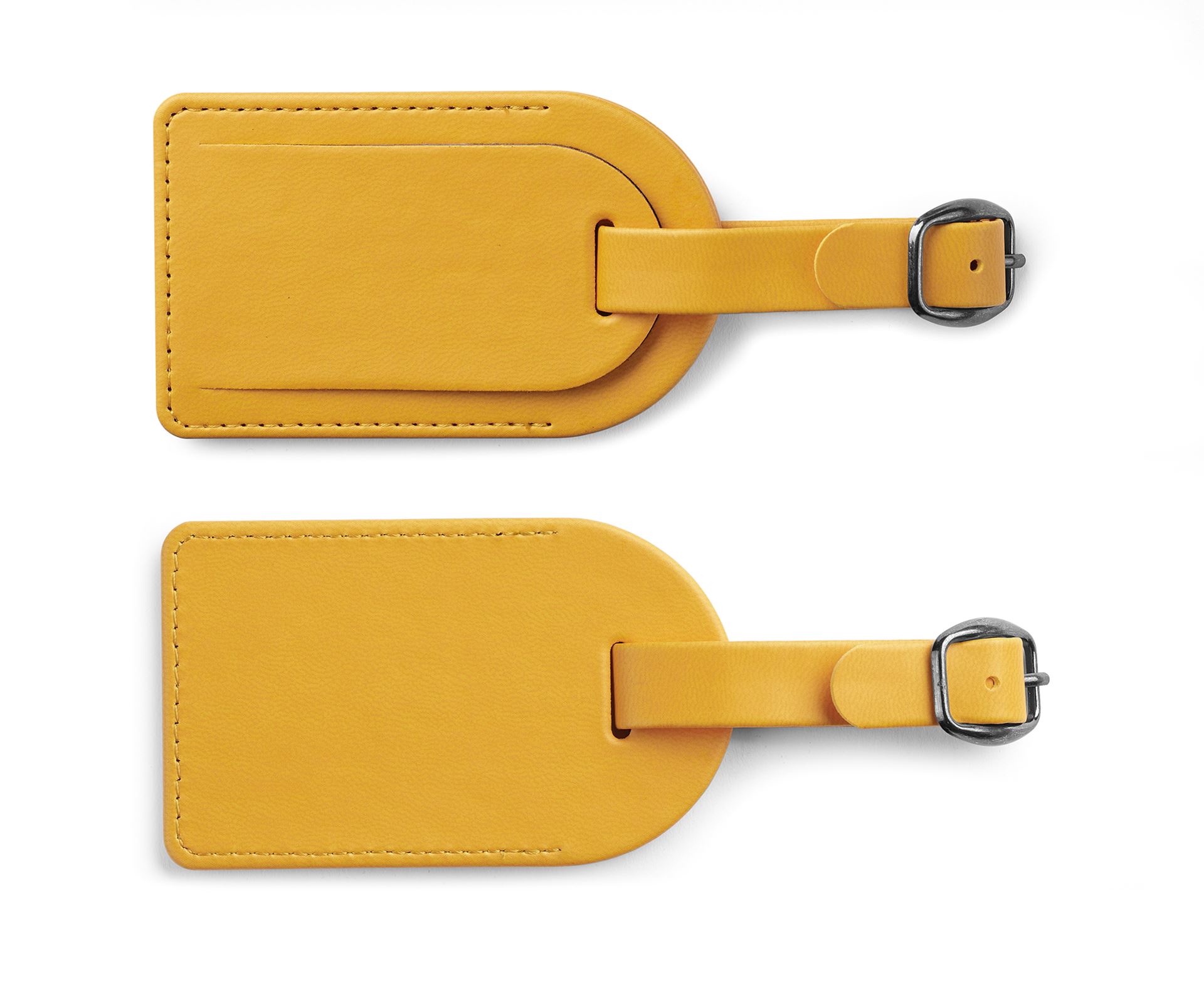 Small Luggage Tag with Security Flap in Soft Touch Vegan Torino PU