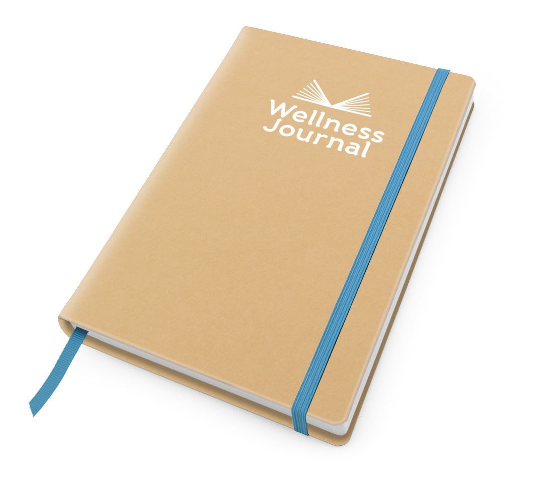 Cafeco Recycled A5 Wellness Journal with Elastic Strap