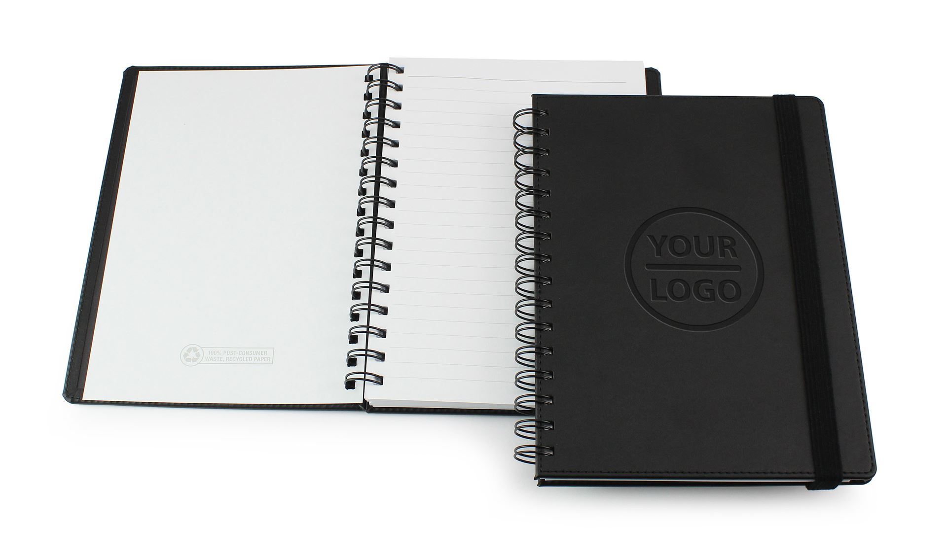 Porto Eco A5 Wiro Notebook with a Black Elastic Strap