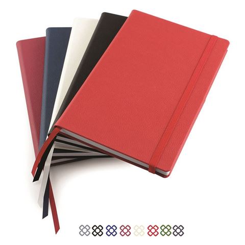 Picture of A5 Casebound Notebook choose from 8 colours in vegan Recycled Como.