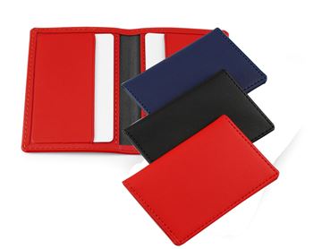 Picture of Porto rPET Credit Card Case in Black, Navy & Red