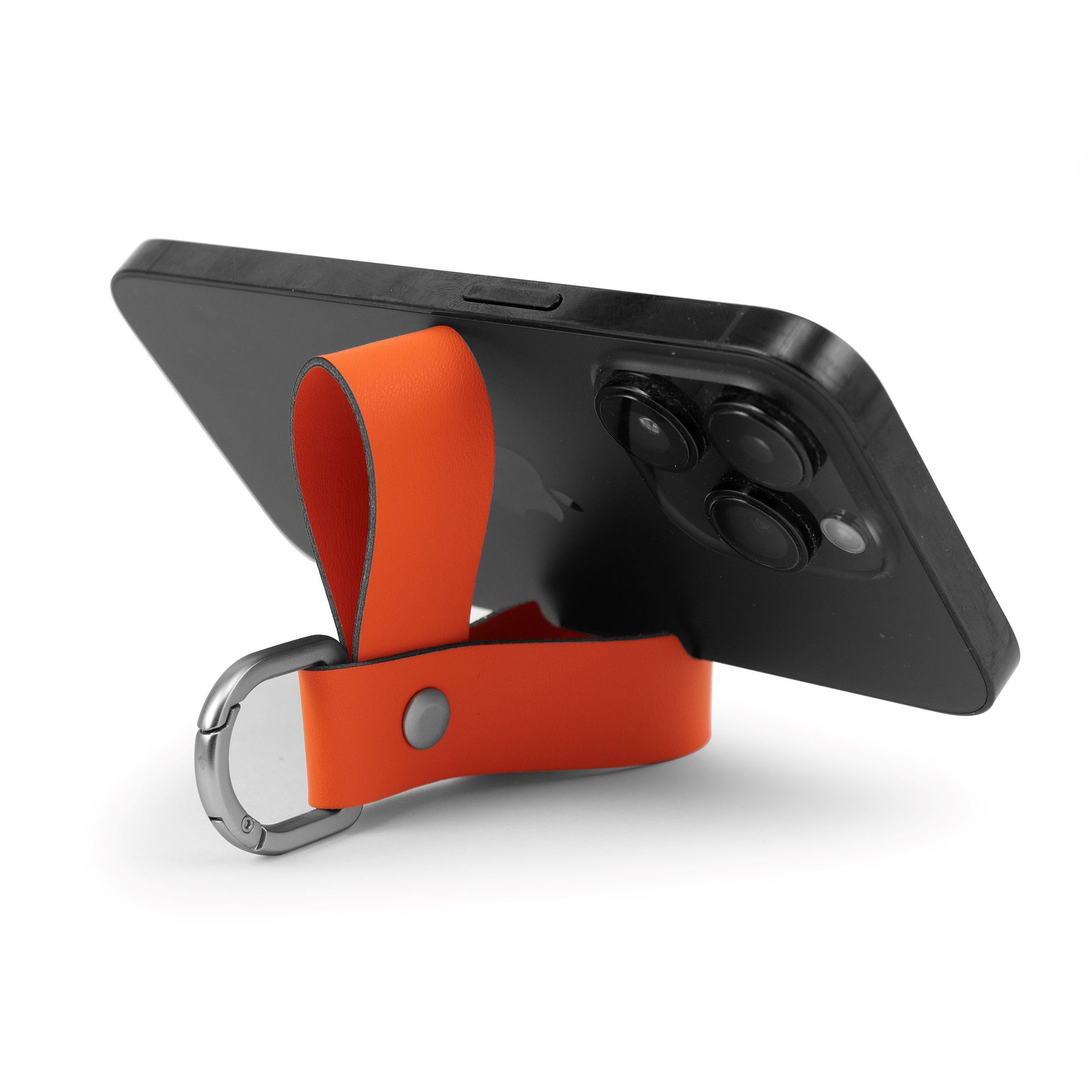 Capri Leather Mobile Phone Stand Stitched Key Fob | Juniper